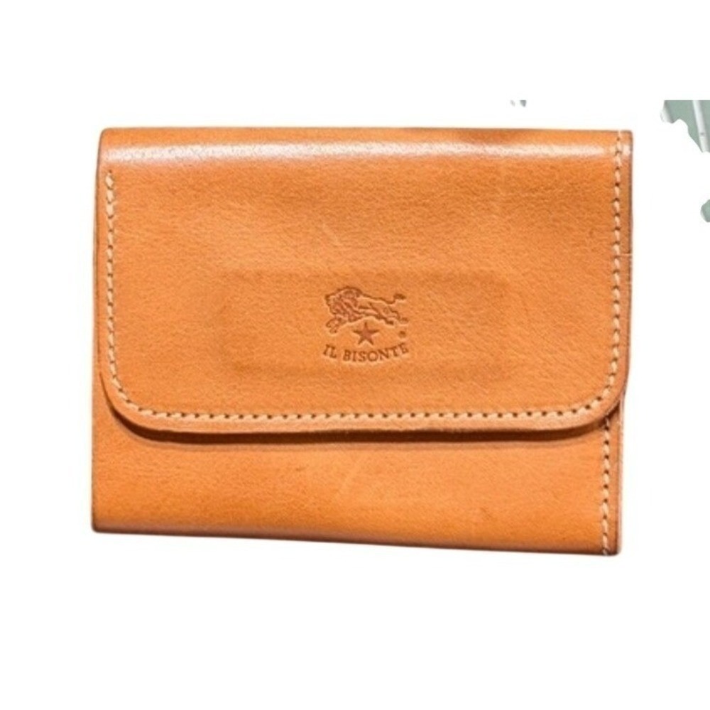 Il Bisonte Tan Leather 4-Hook Key Case Wallet W.A. Di Filippo Made in Italy
